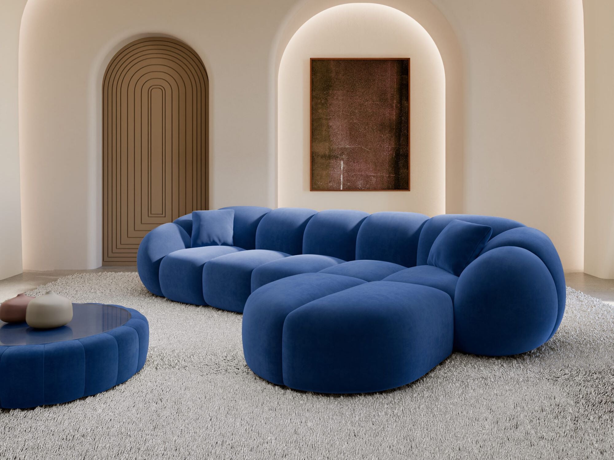 Polster Ecksofa Valderosa L Form kurz