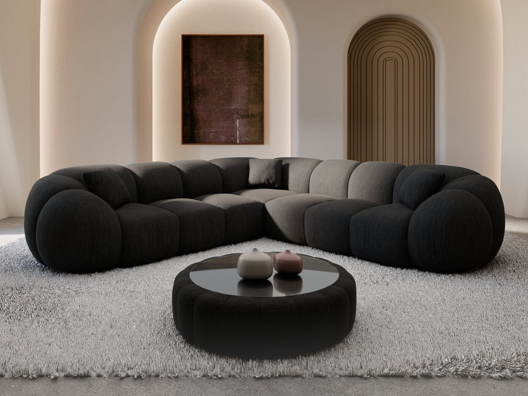 Couch Valderosa L-Form in Stoff