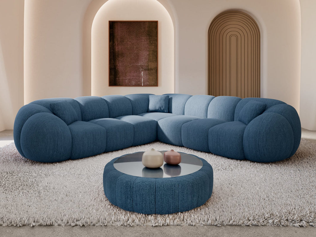 Couch Valderosa L-Form in Stoff