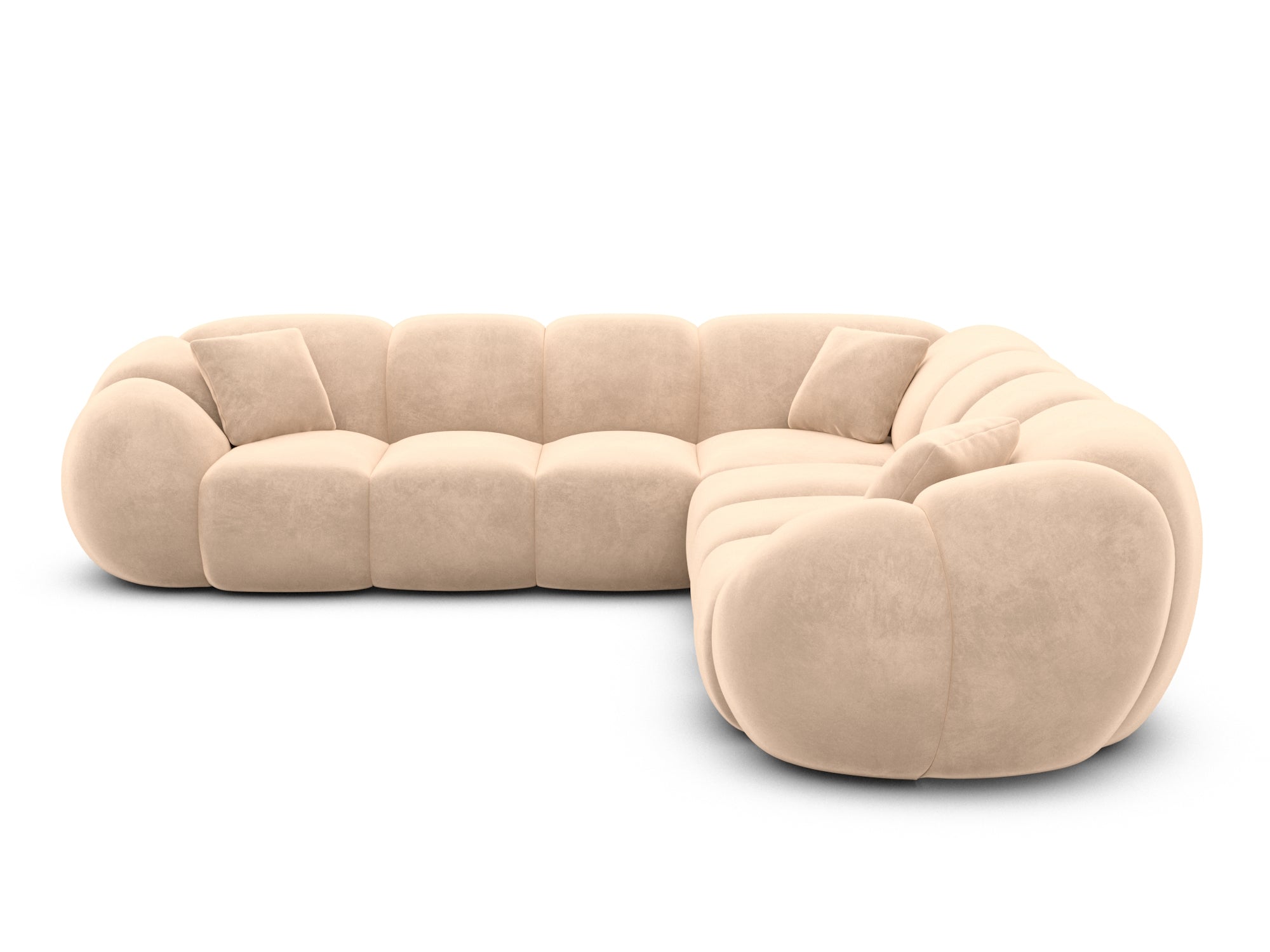 Polster Ecksofa Valderosa L Form Beige