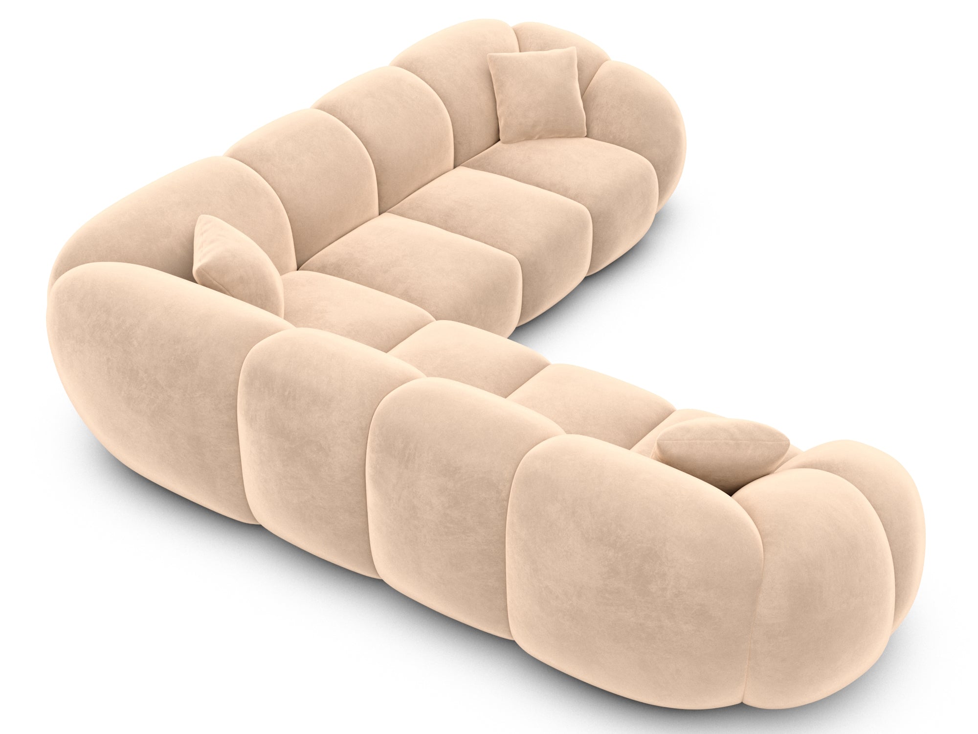 Polster Ecksofa Valderosa L Form Beige