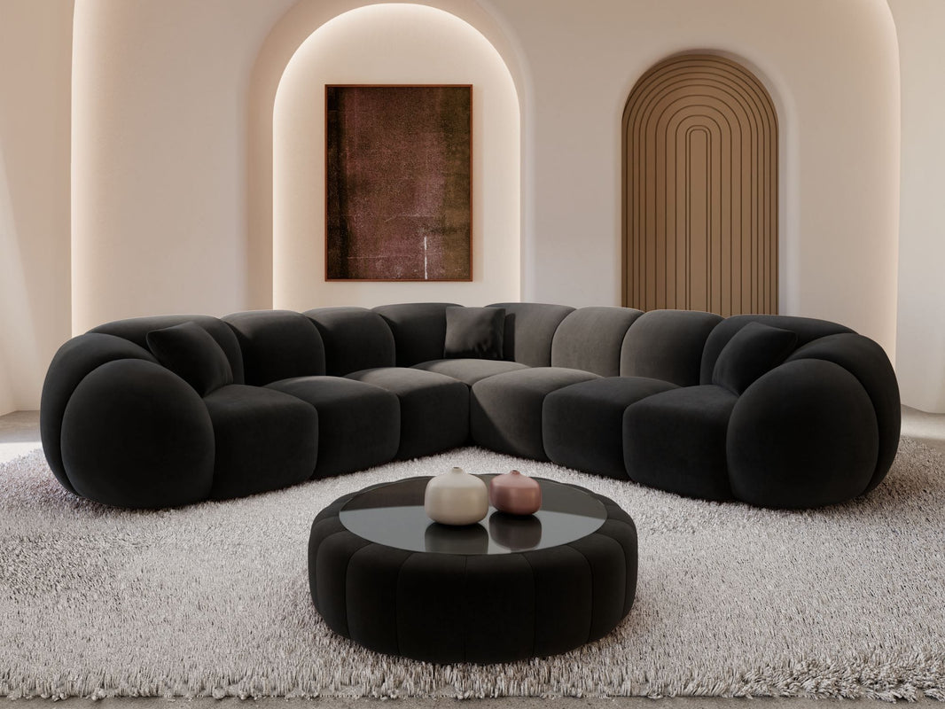 Couch Valderosa L-Form in Stoff