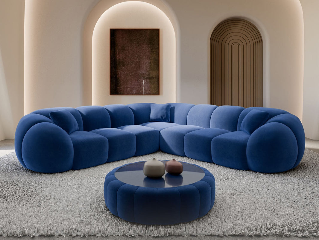Couch Valderosa L-Form in Stoff