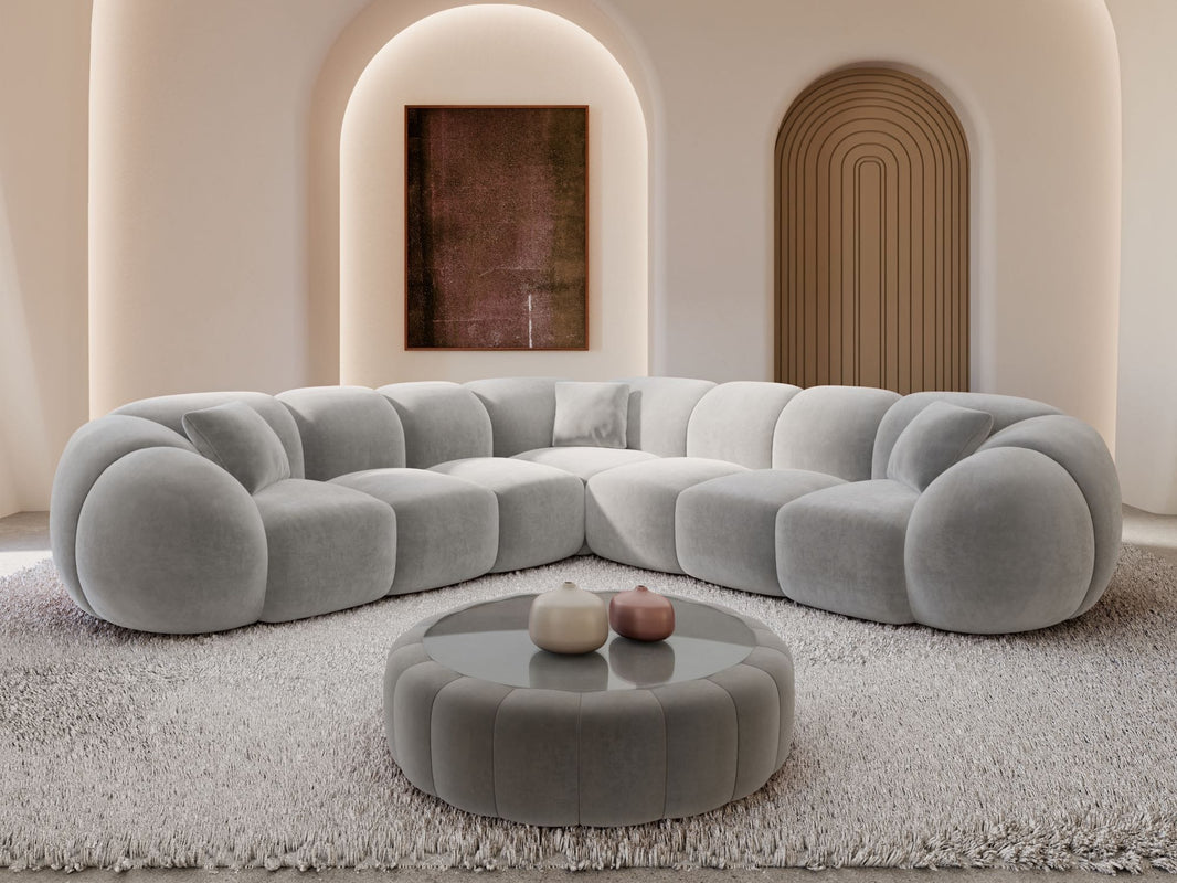 Couch Valderosa L-Form in Stoff