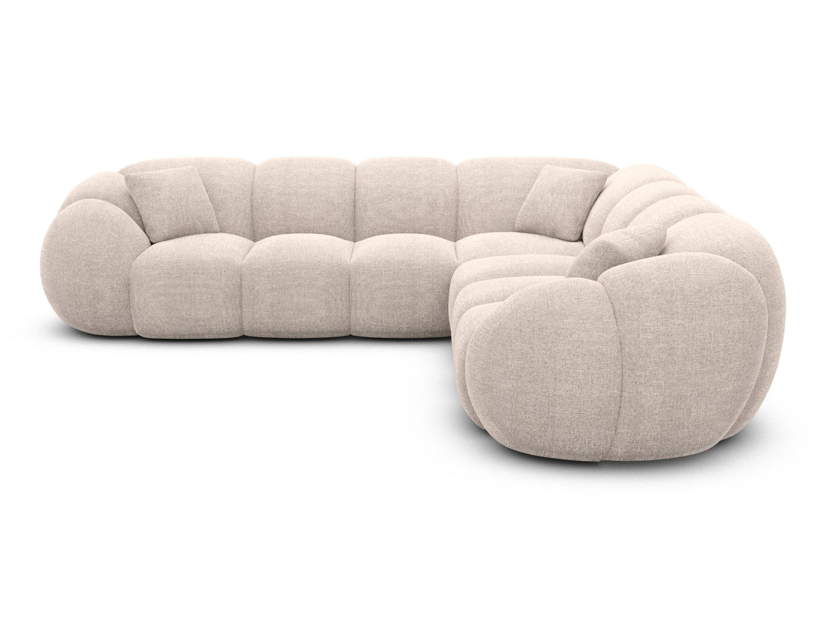 Couch Valderosa L-Form in Stoff Beige