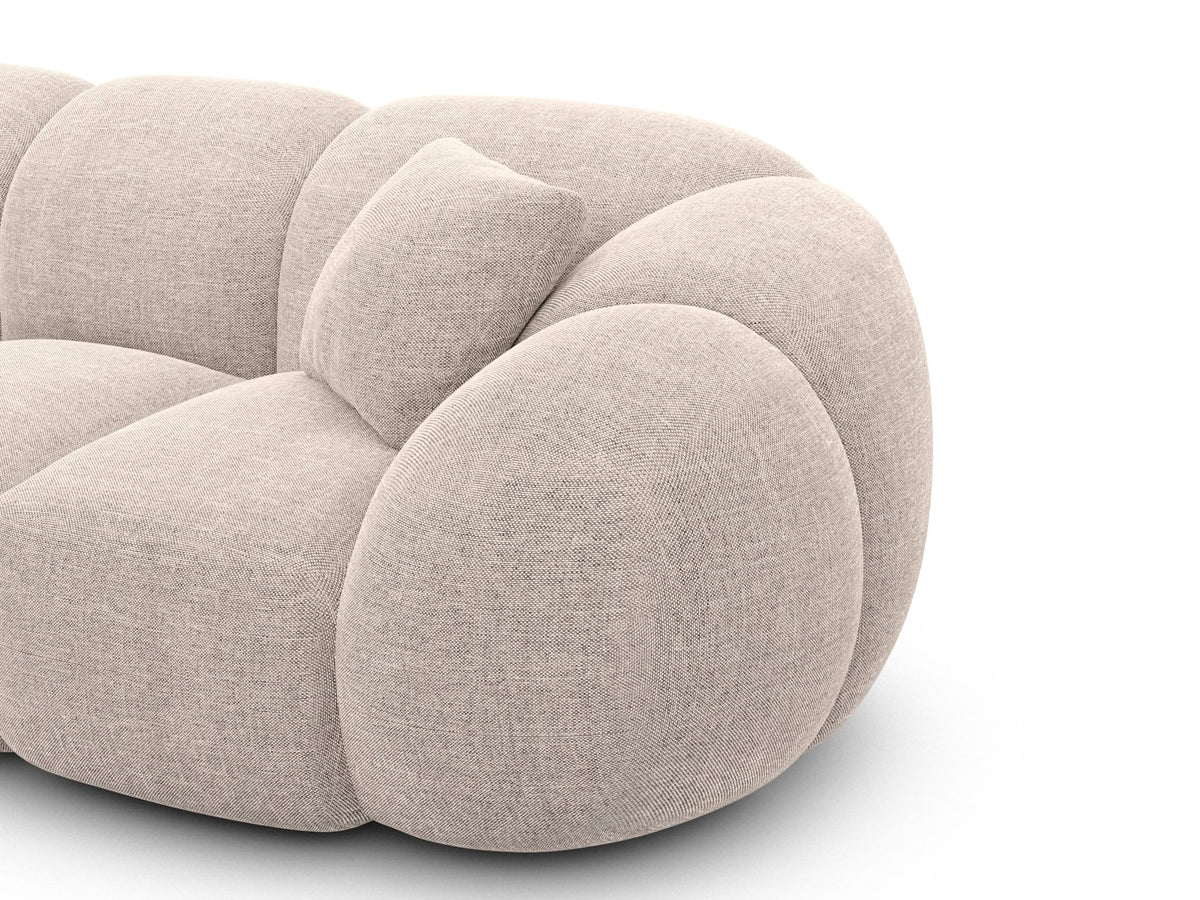Couch Valderosa L-Form in Stoff Beige