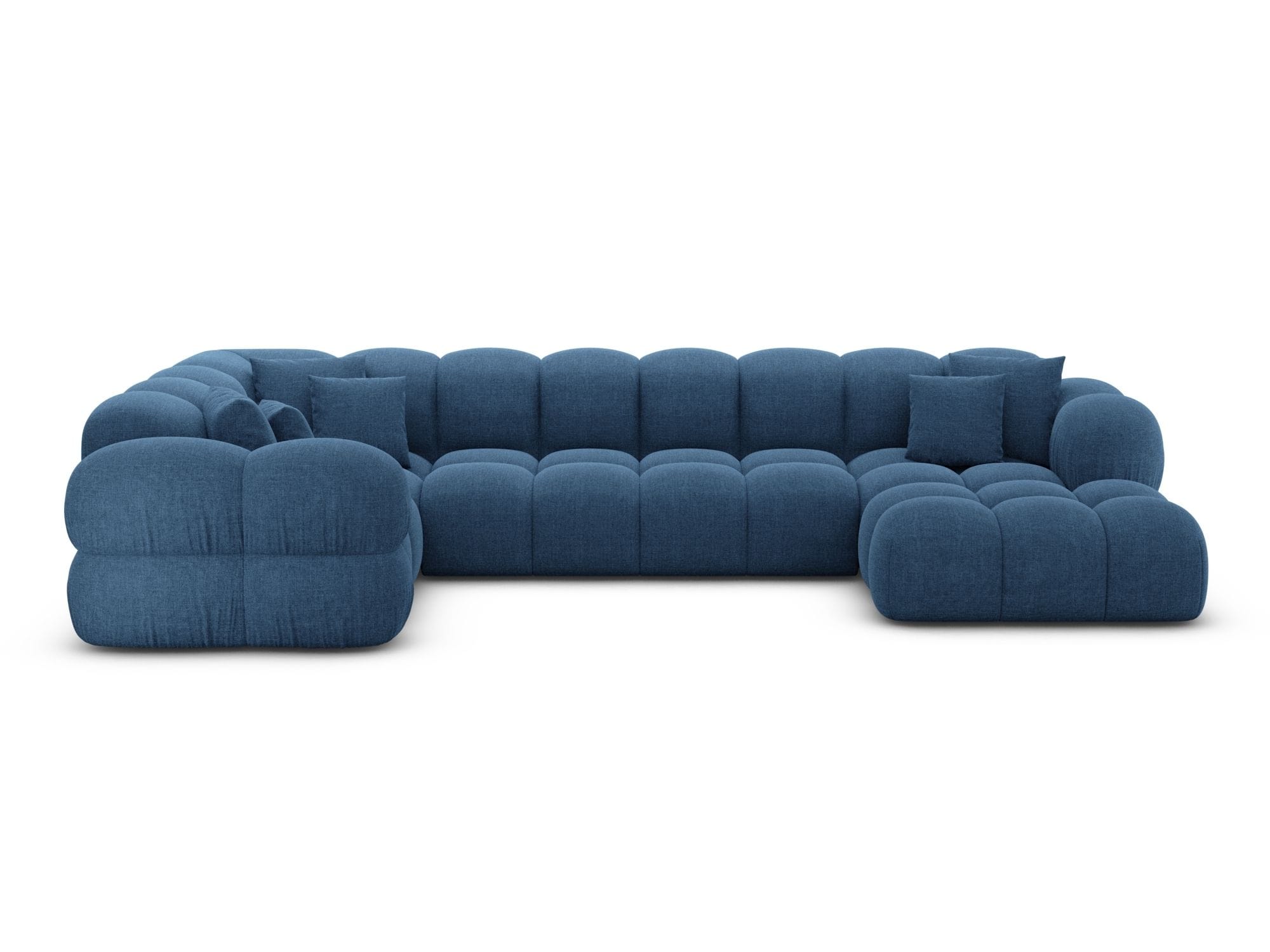 XL Wohnlandschaft Monteverde U-Form aus Stoff Dunkelblau