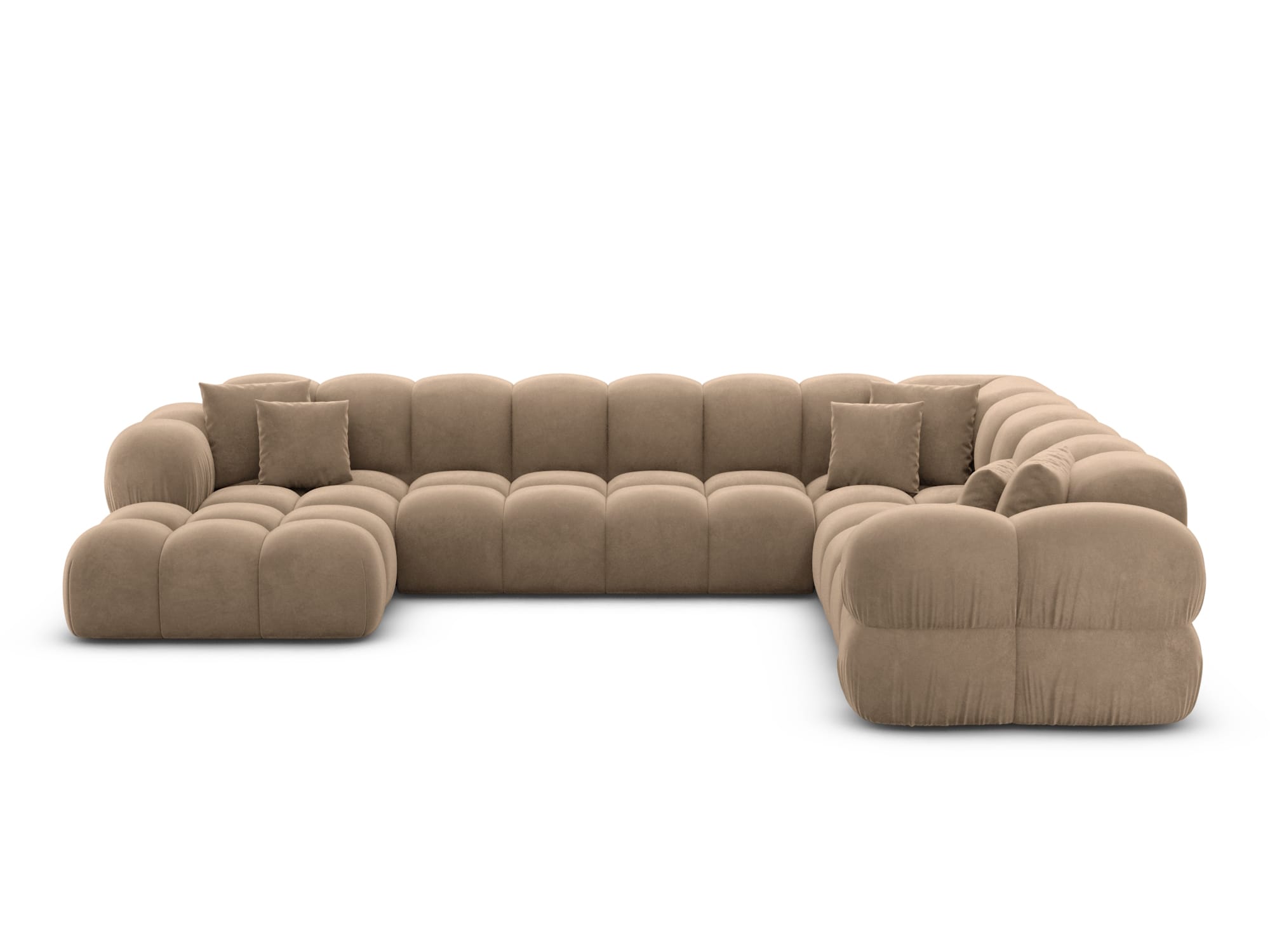 Polster Wohnlandschaft Monteverde XXL U-Form Braun