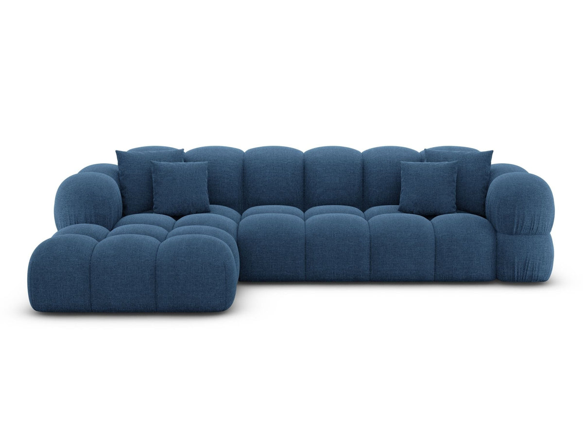 Stoff Ecksofa Monteverde L-Form Dunkelblau