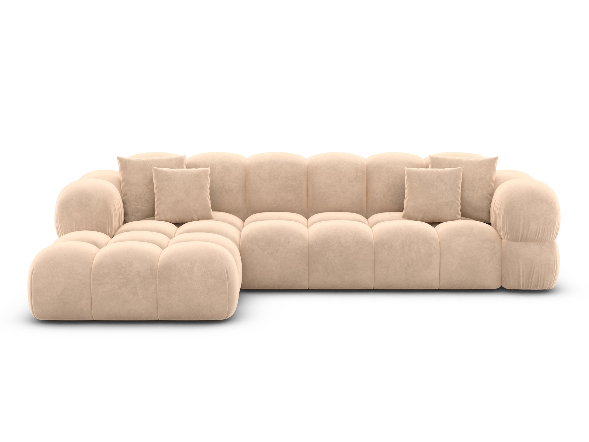 Polster Ecksofa Monteverde L Form kurz Beige