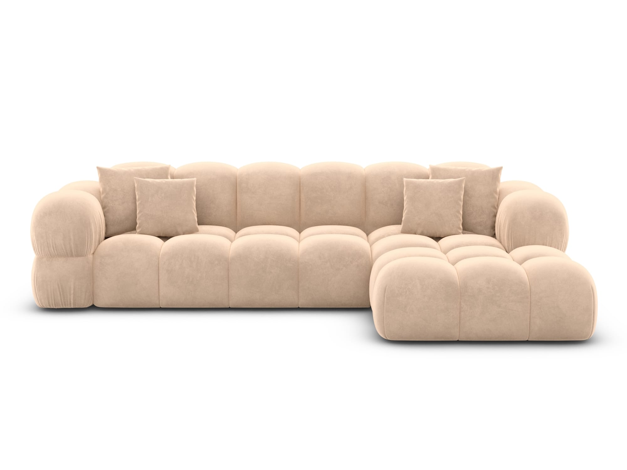 Stoff Ecksofa Monteverde L Form beige