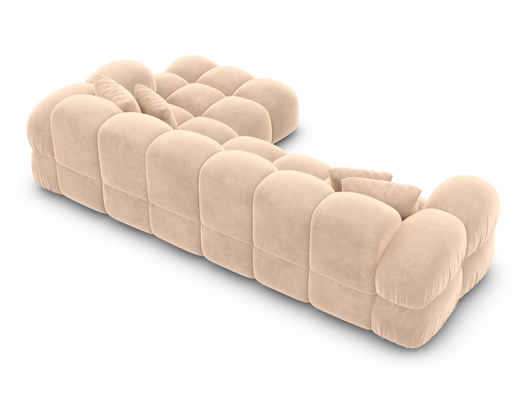Stoff Ecksofa Monteverde L Form beige