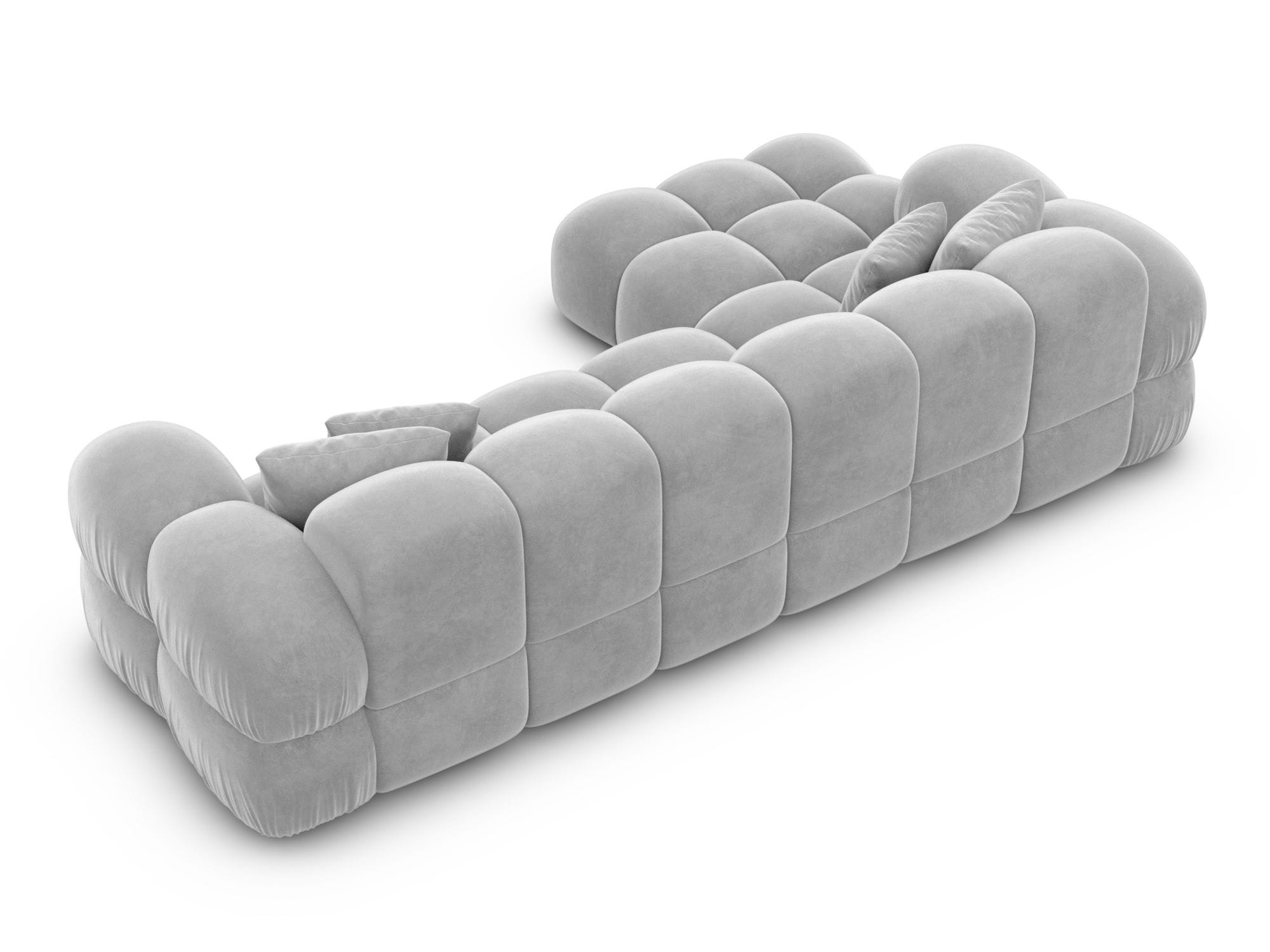 Stoff Ecksofa Monteverde L Form hellgrau