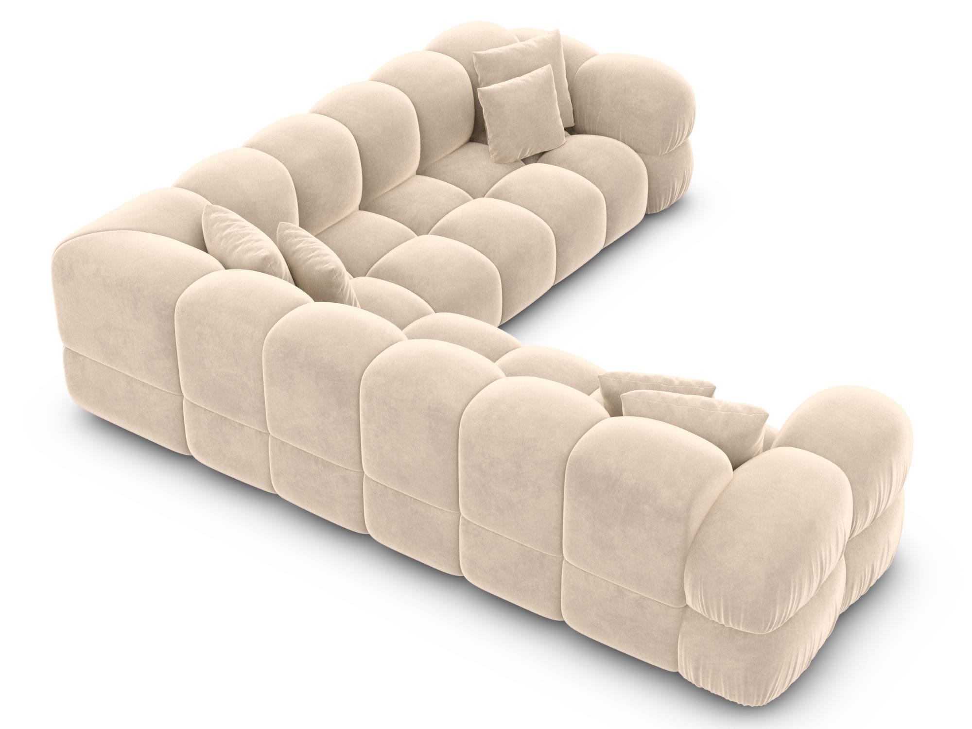 Polster Ecksofa Monteverde L Form Creme
