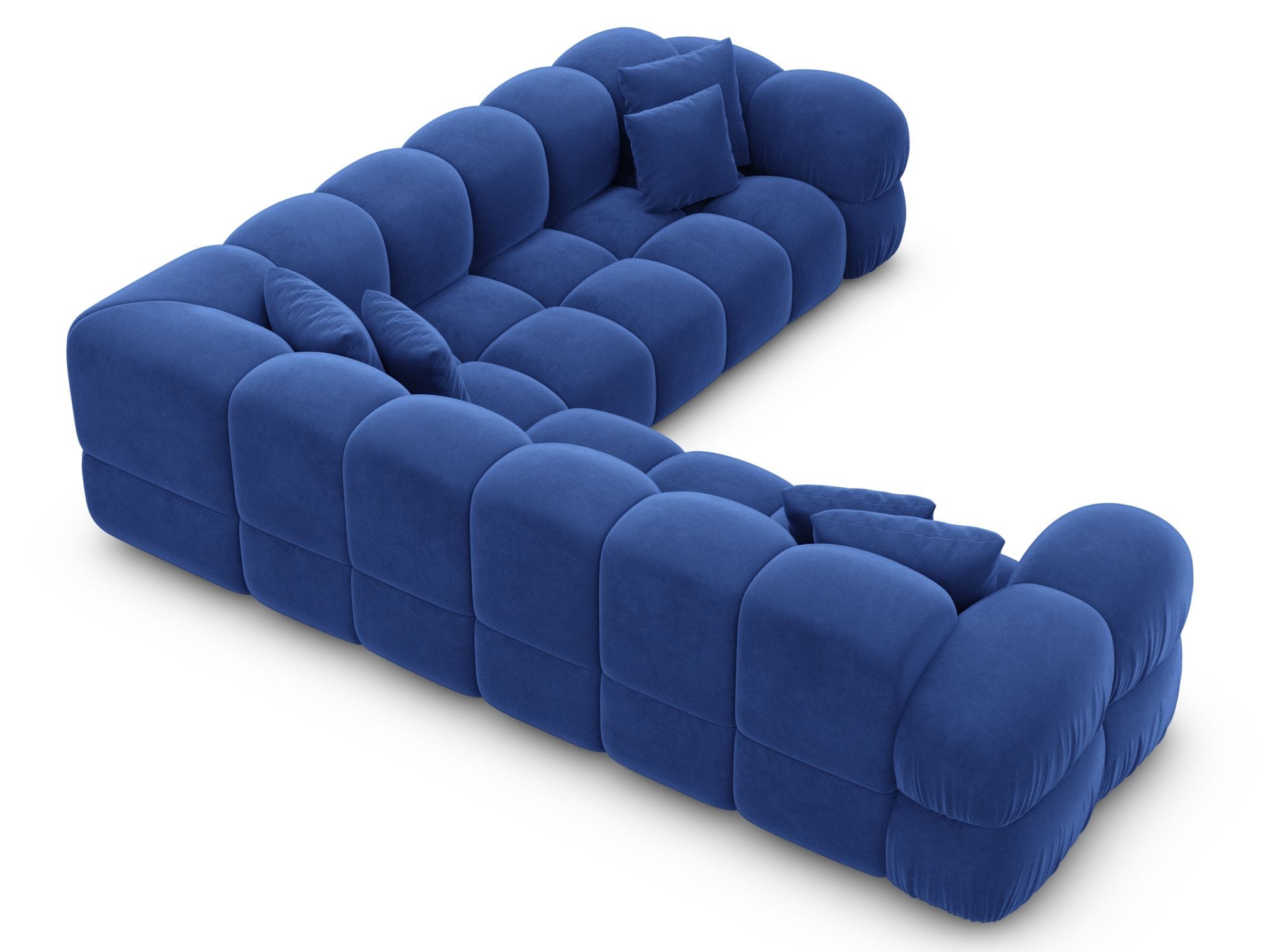 Polster Ecksofa Monteverde L Form Dunkelblau