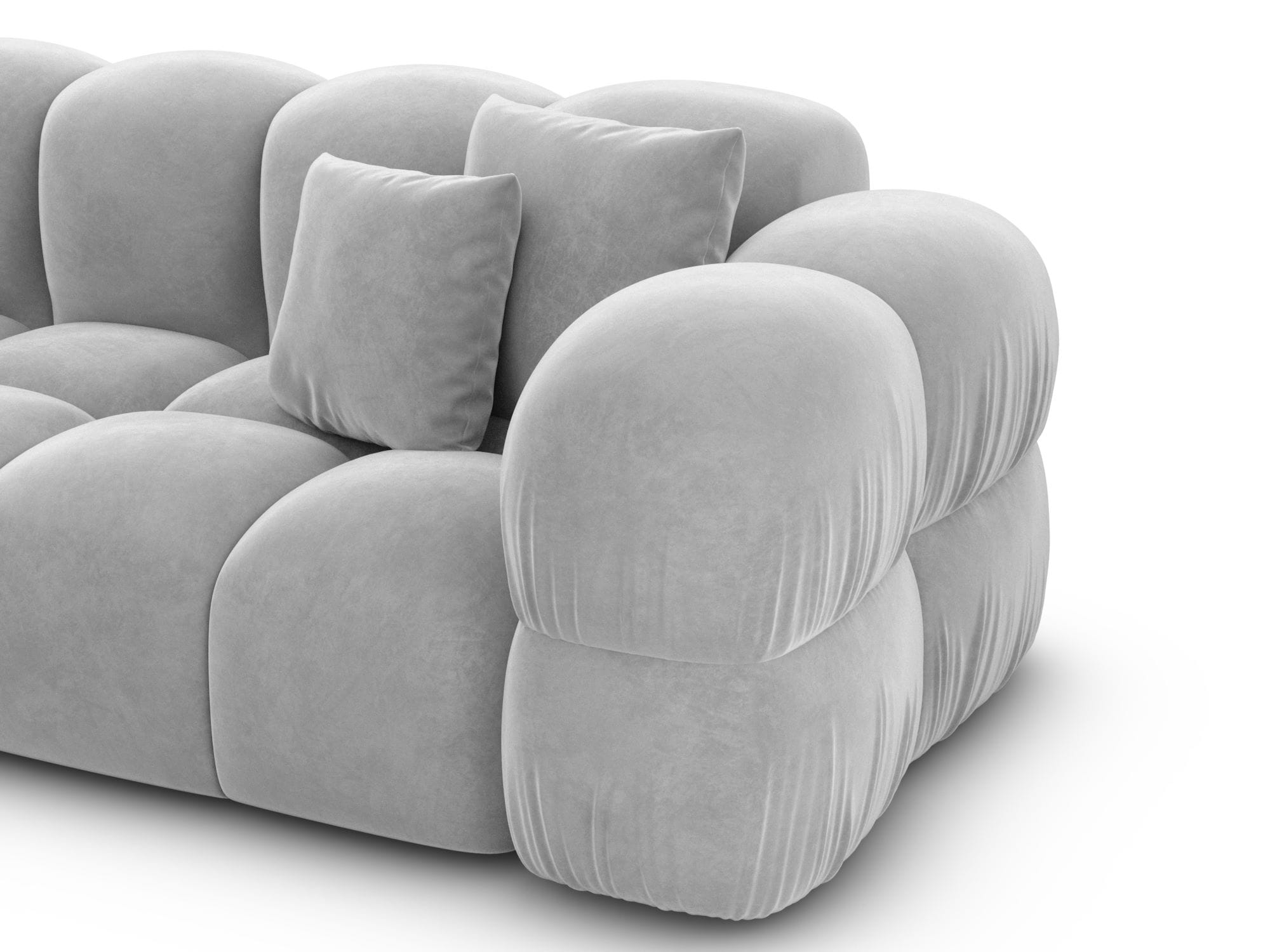 Polster Ecksofa Monteverde L Form Hellgrau