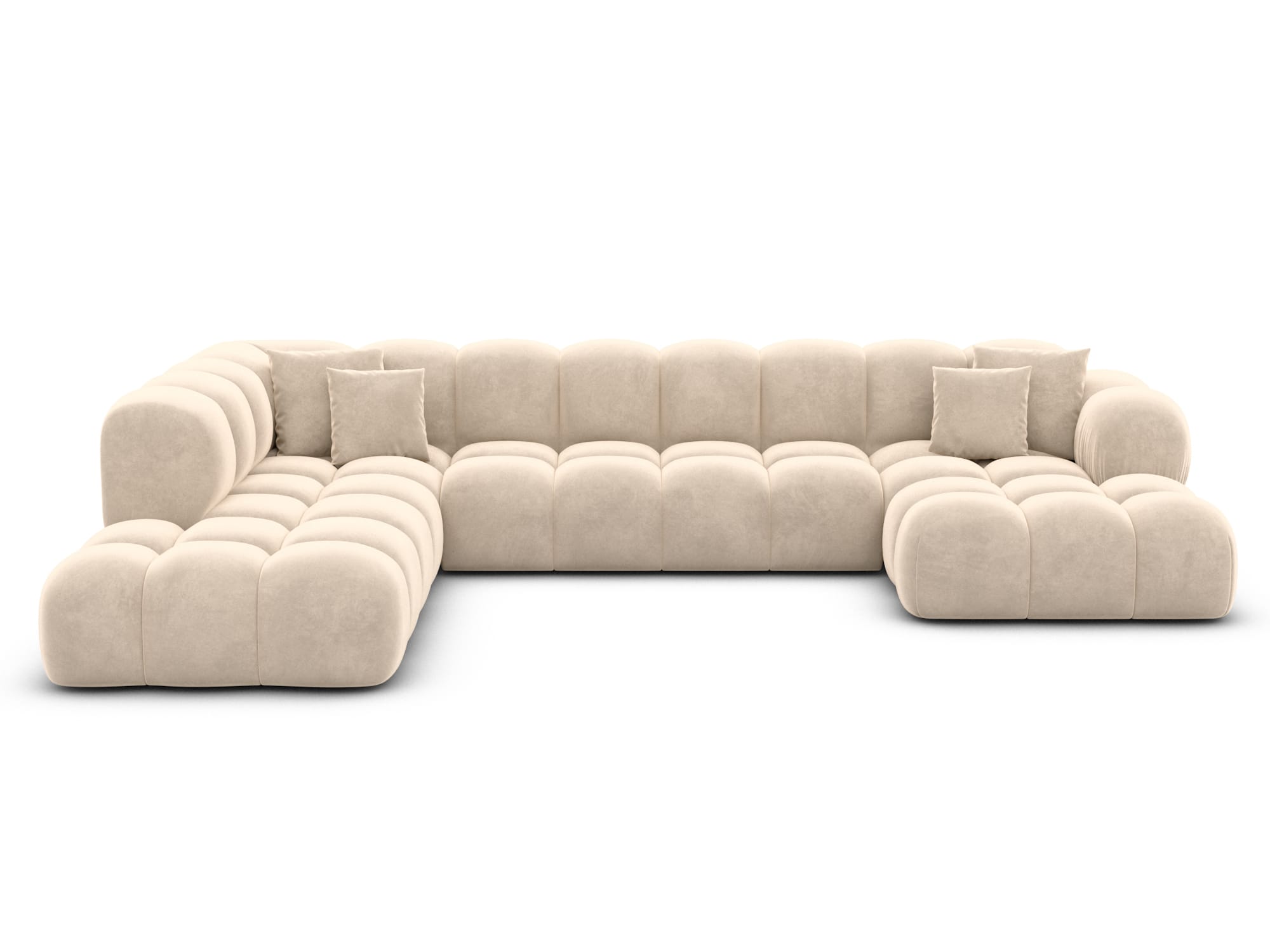 Wohnlandschaft Monteverde Lounge U Form creme
