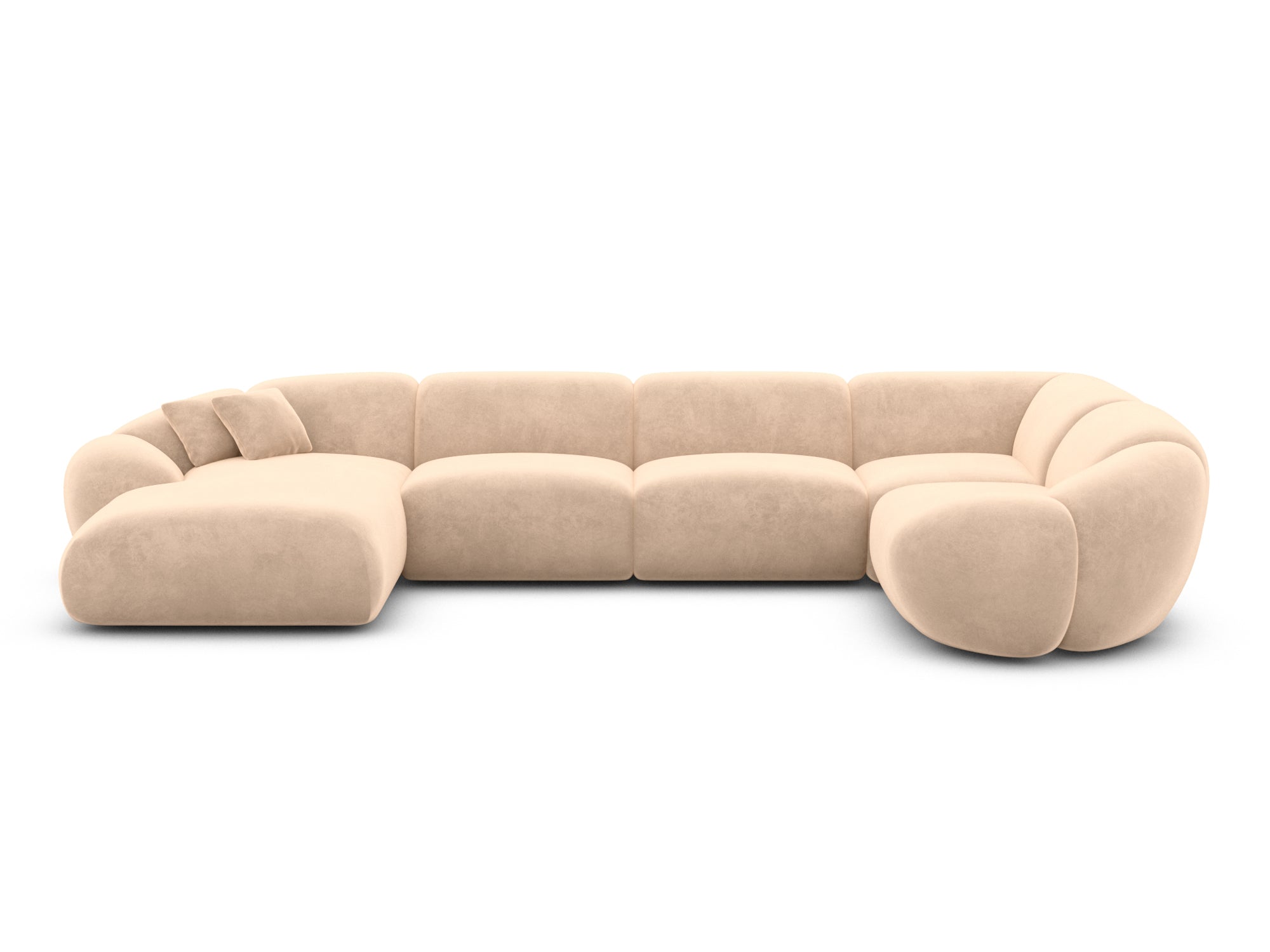 Polster Wohnlandschaft Solverde XL U-Form Beige