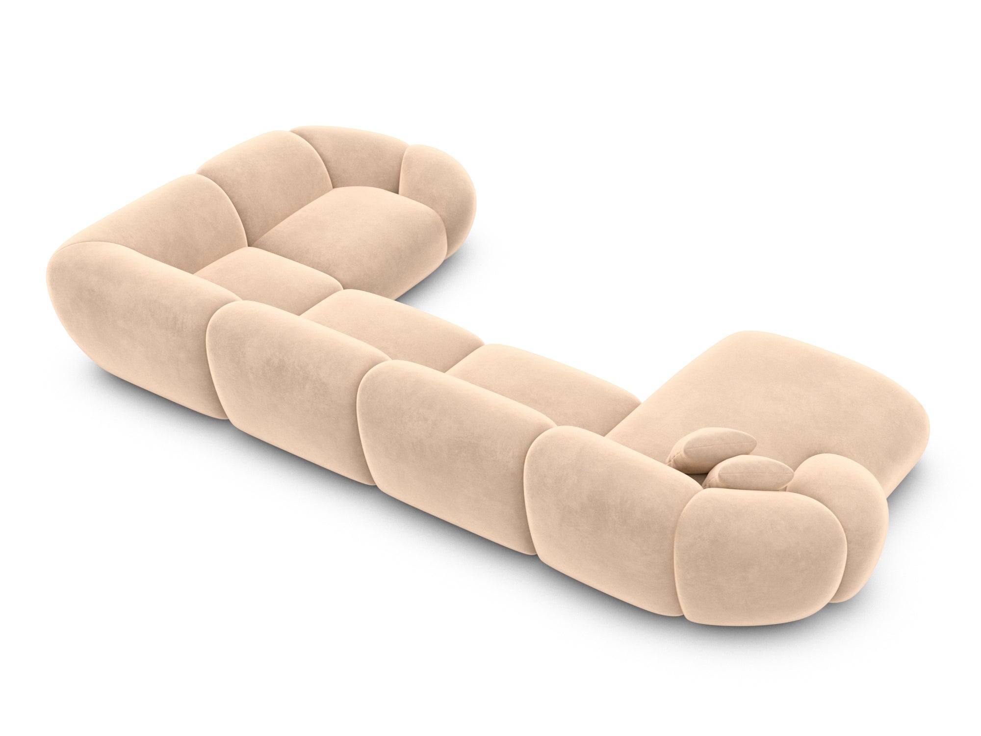 Polster Wohnlandschaft Solverde XL U-Form Beige
