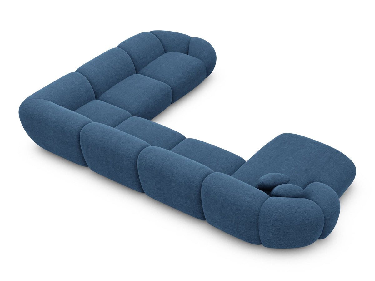 XXL Wohnlandschaft Solverde U-Form aus Stoff Dunkelblau