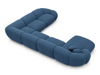 XXL Wohnlandschaft Solverde U-Form aus Stoff Dunkelblau
