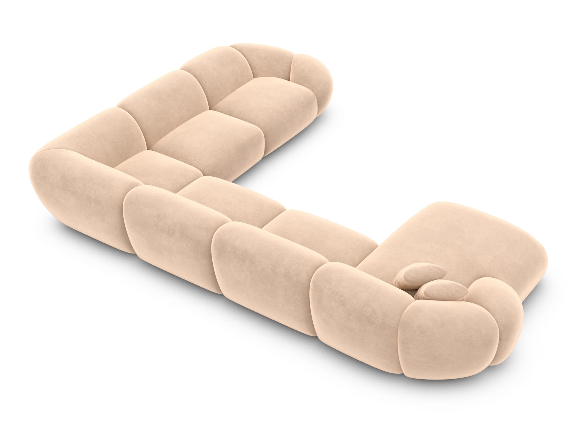 Polster Wohnlandschaft Solverde XXL U-Form Beige