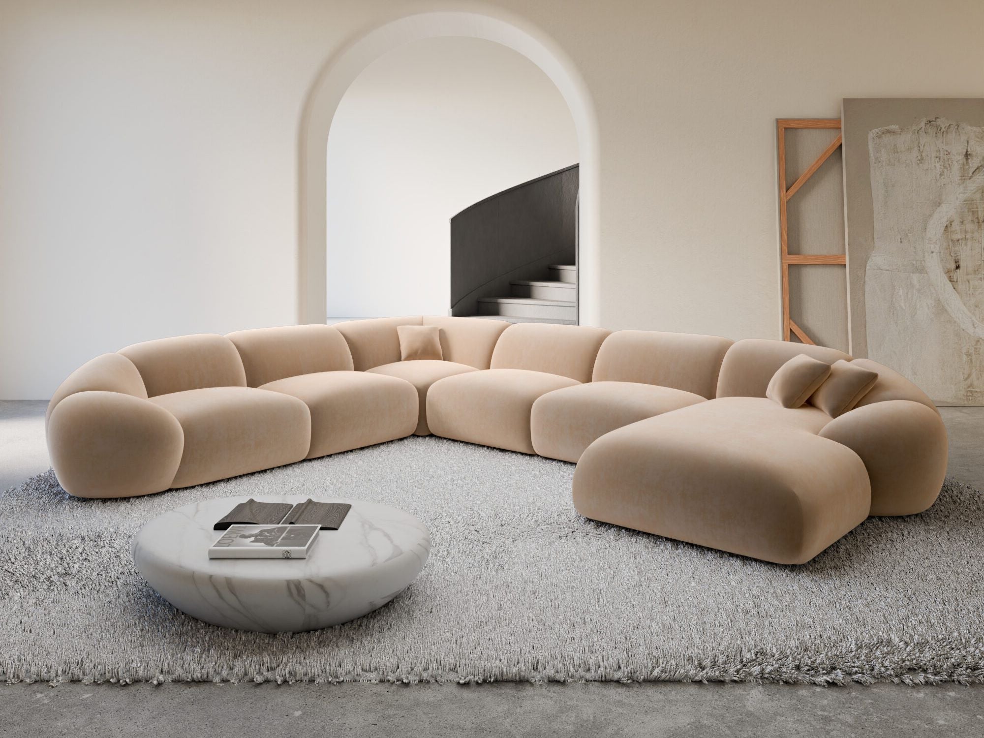 Polster Wohnlandschaft Solverde XXL U-Form
