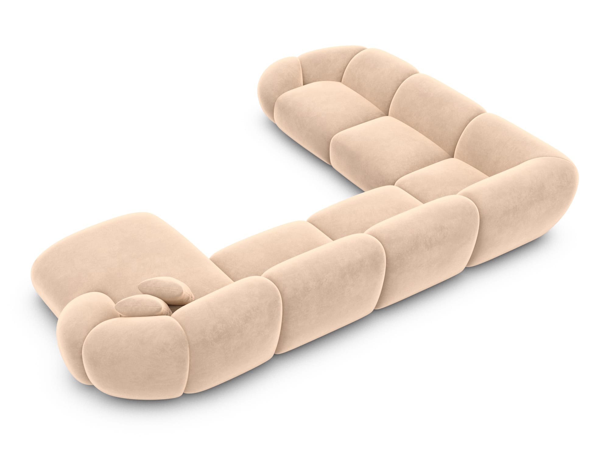 Polster Wohnlandschaft Solverde XXL U-Form Beige