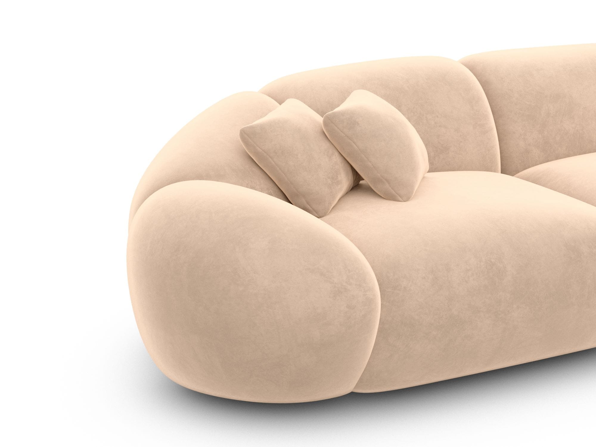 Polster Wohnlandschaft Solverde XXL U-Form Beige