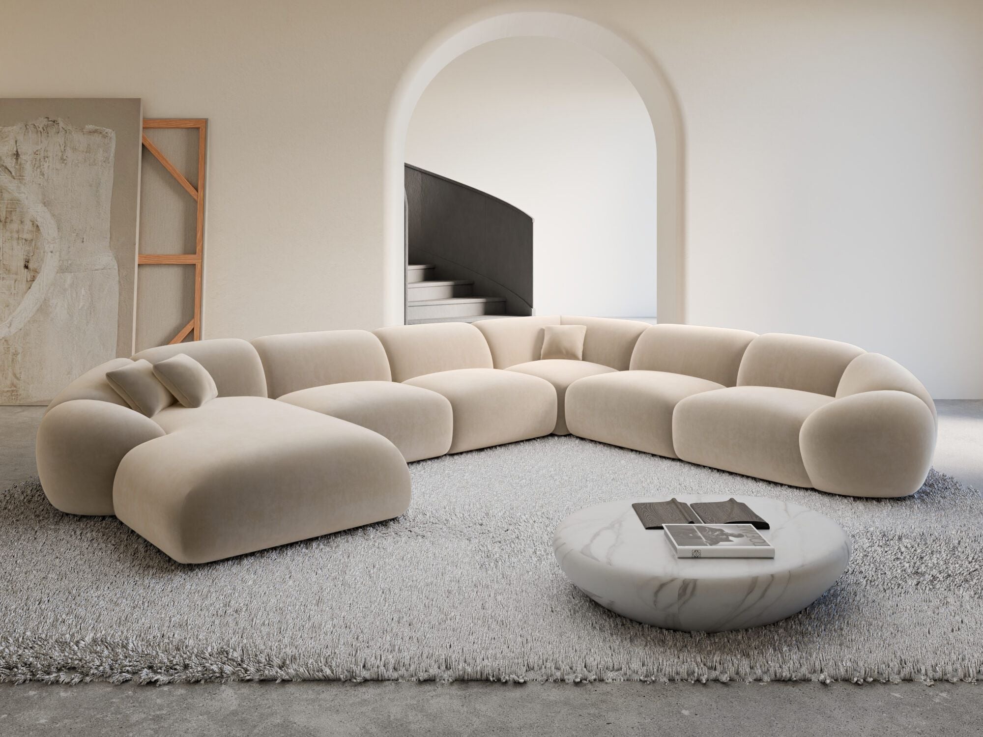 Polster Wohnlandschaft Solverde XXL U-Form