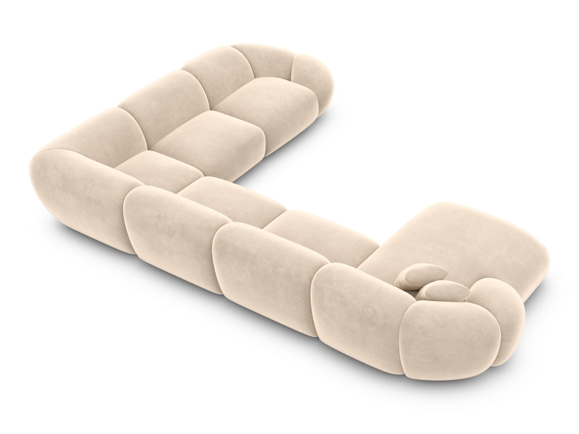 Polster Wohnlandschaft Solverde XXL U-Form Creme