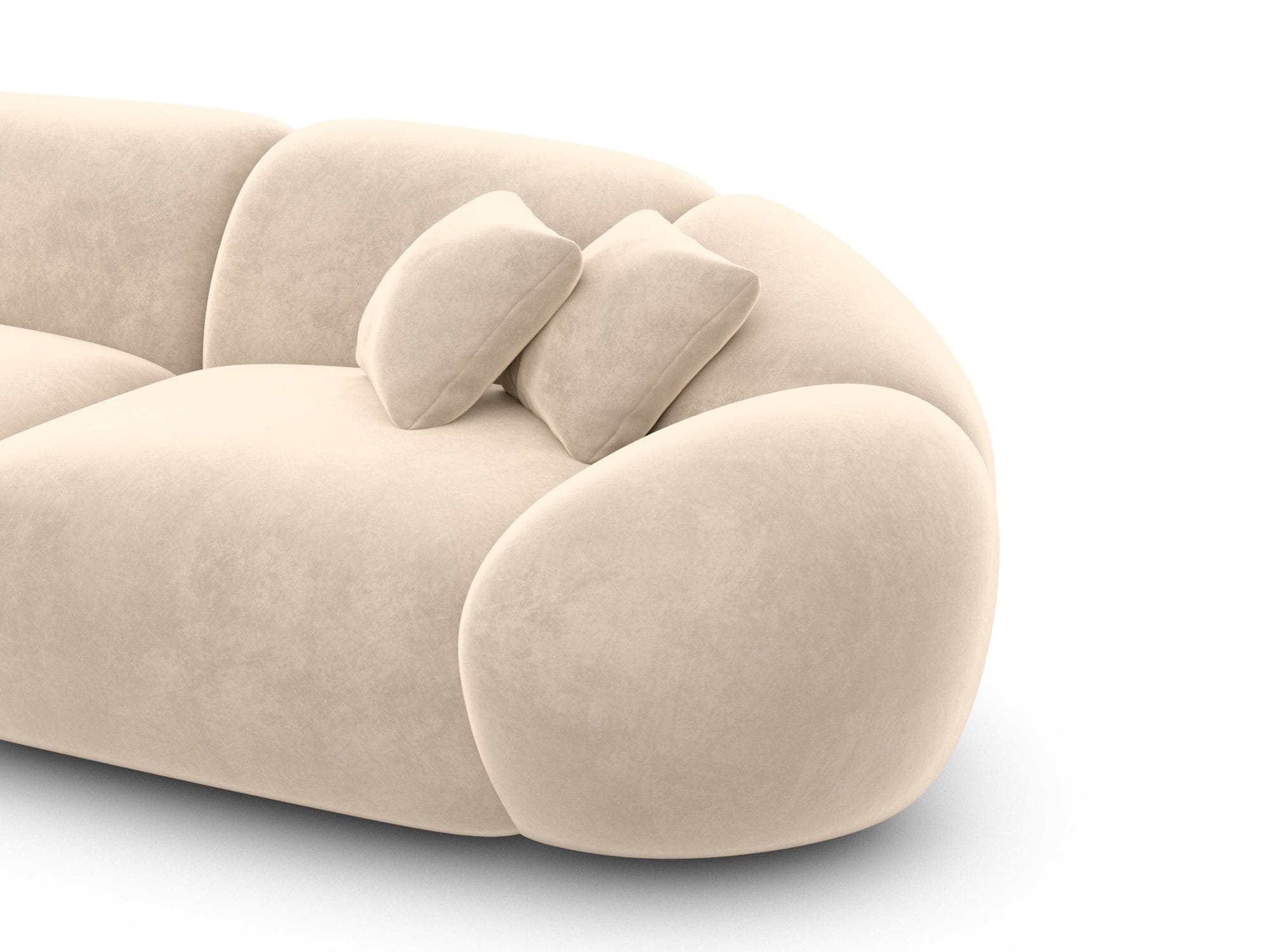Polster Wohnlandschaft Solverde XXL U-Form Creme