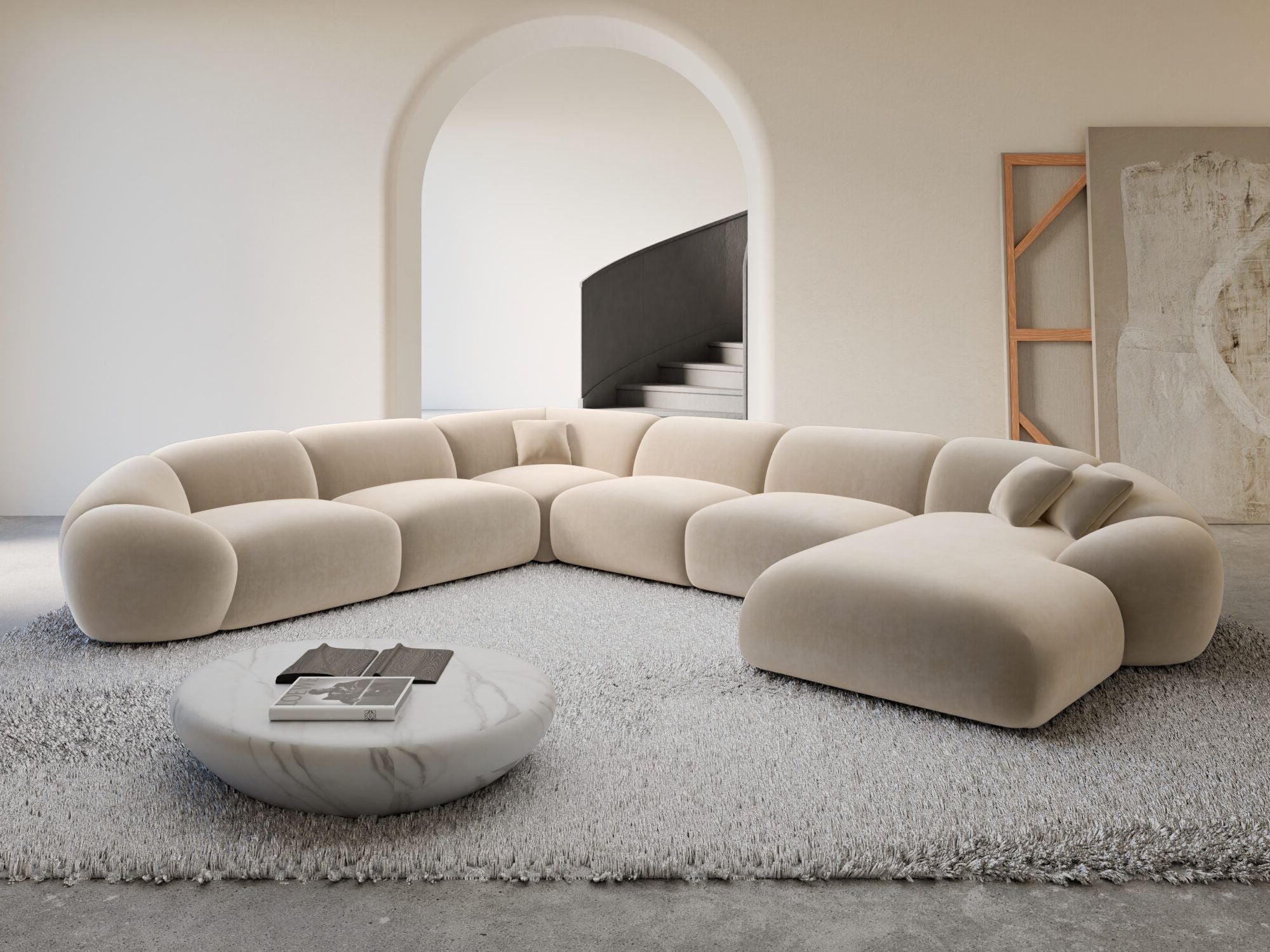 Polster Wohnlandschaft Solverde XXL U-Form