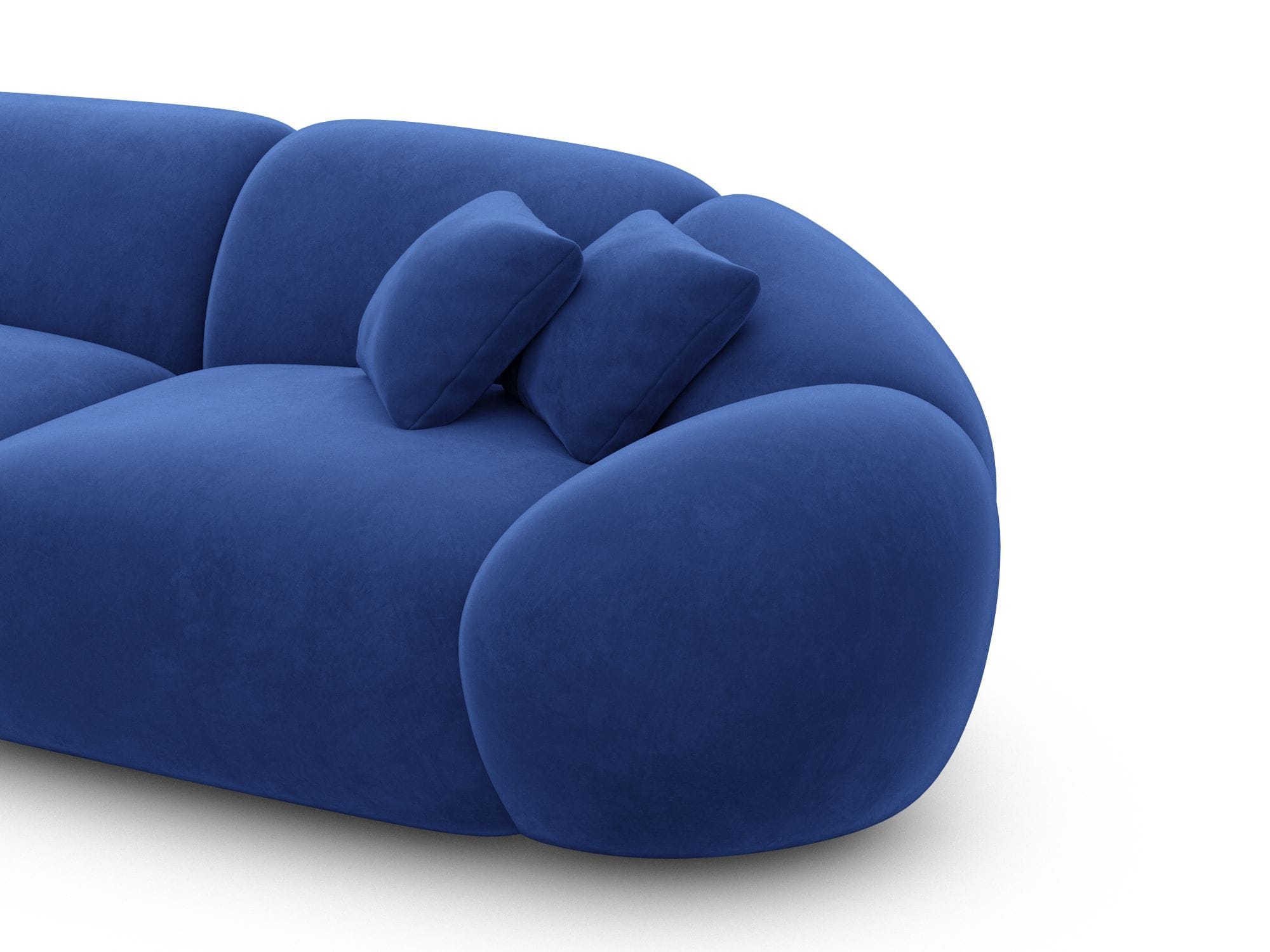 Polster Wohnlandschaft Solverde XXL U-Form Dunkelblau