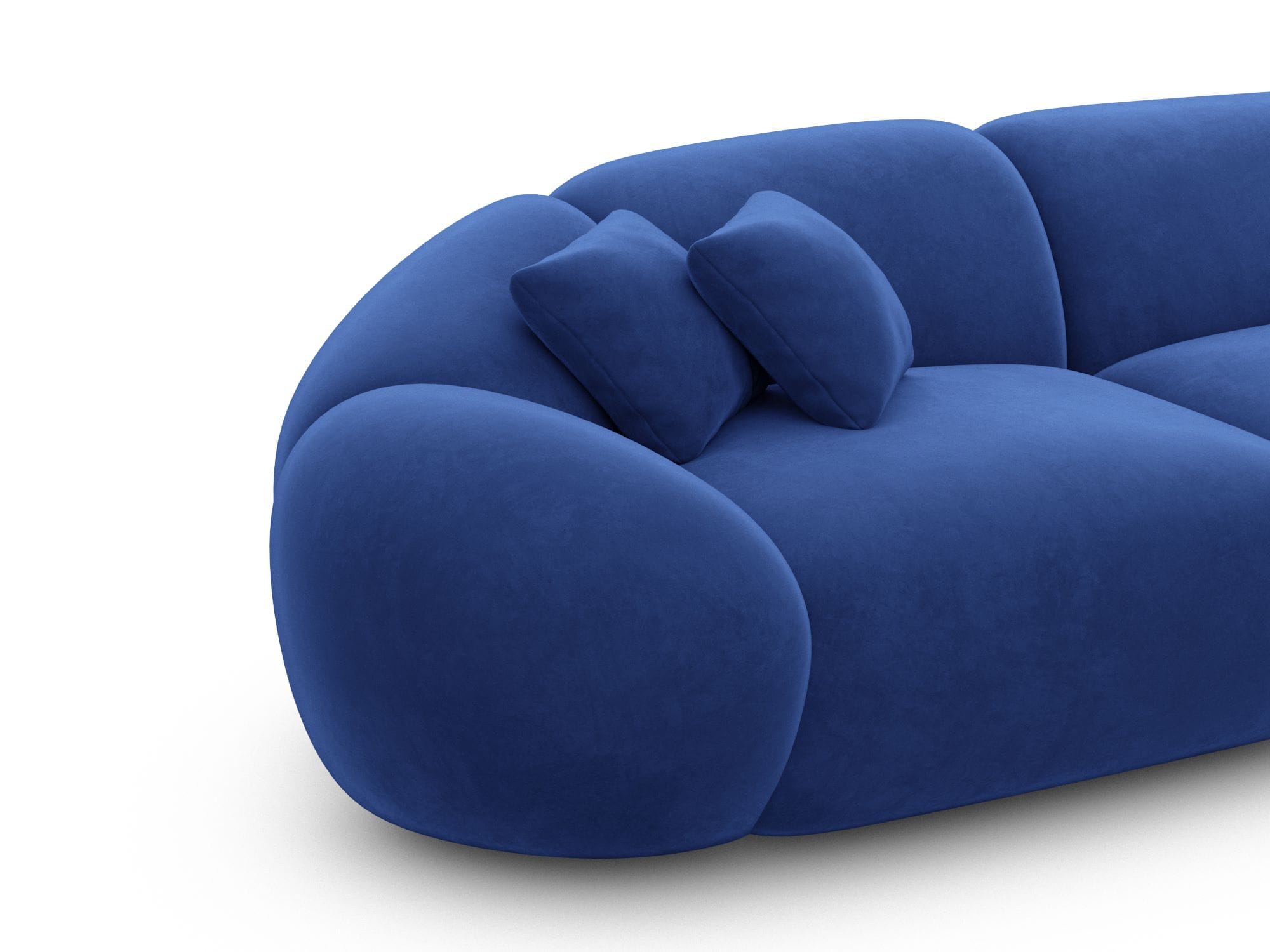 Polster Wohnlandschaft Solverde XXL U-Form Dunkelblau