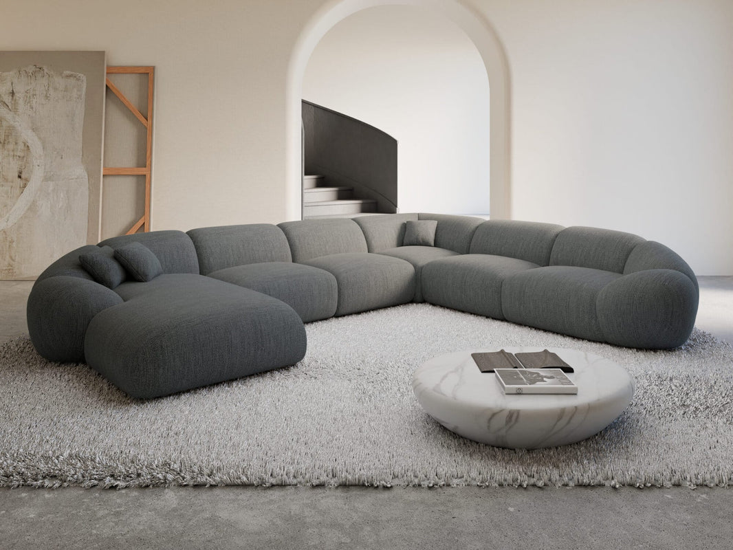 XXL Wohnlandschaft Solverde U-Form aus Stoff