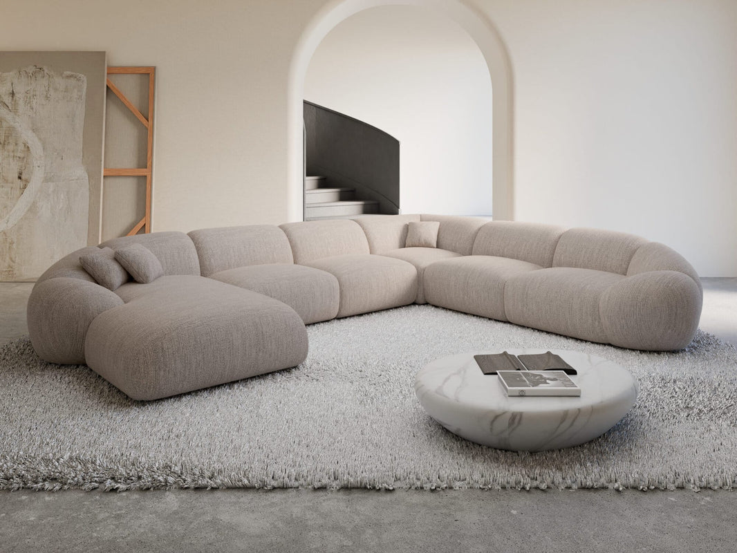 XXL Wohnlandschaft Solverde U-Form aus Stoff