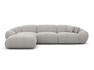 Stoff Ecksofa Solverde L-Form Hellgrau