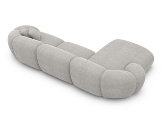 Stoff Ecksofa Solverde L-Form Hellgrau