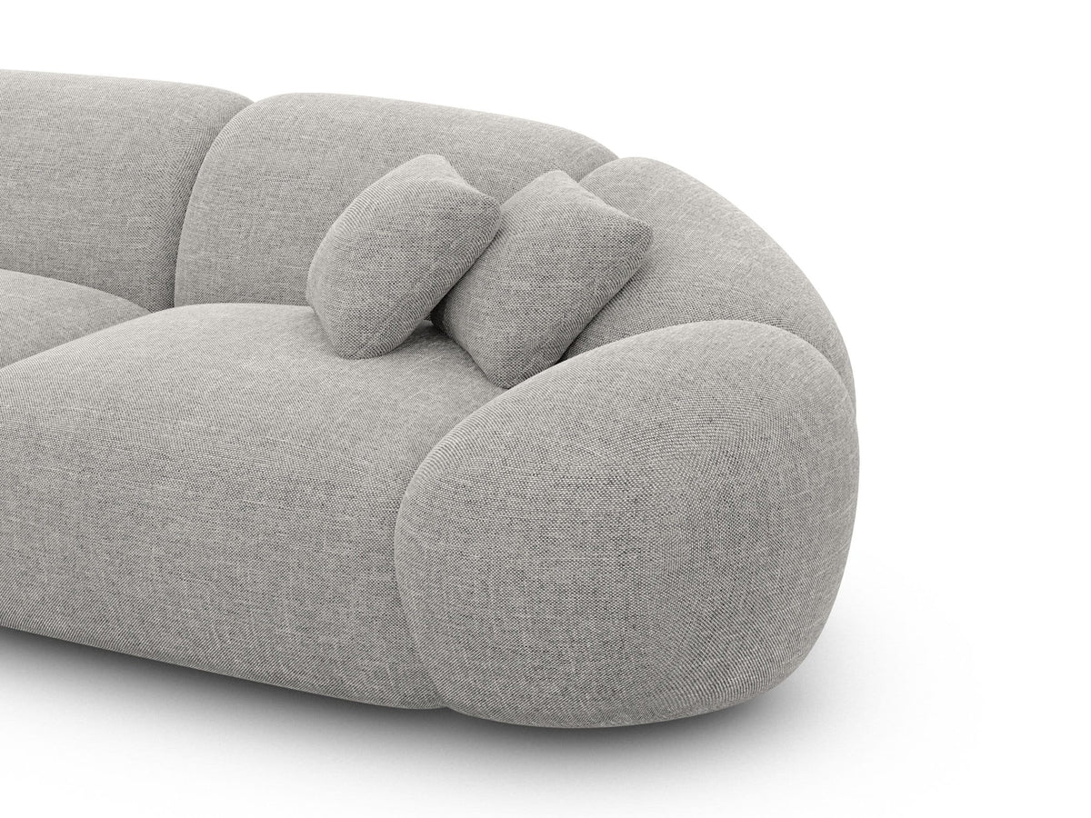 Stoff Ecksofa Solverde L-Form Hellgrau