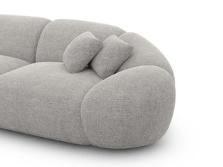 Stoff Ecksofa Solverde L-Form Hellgrau
