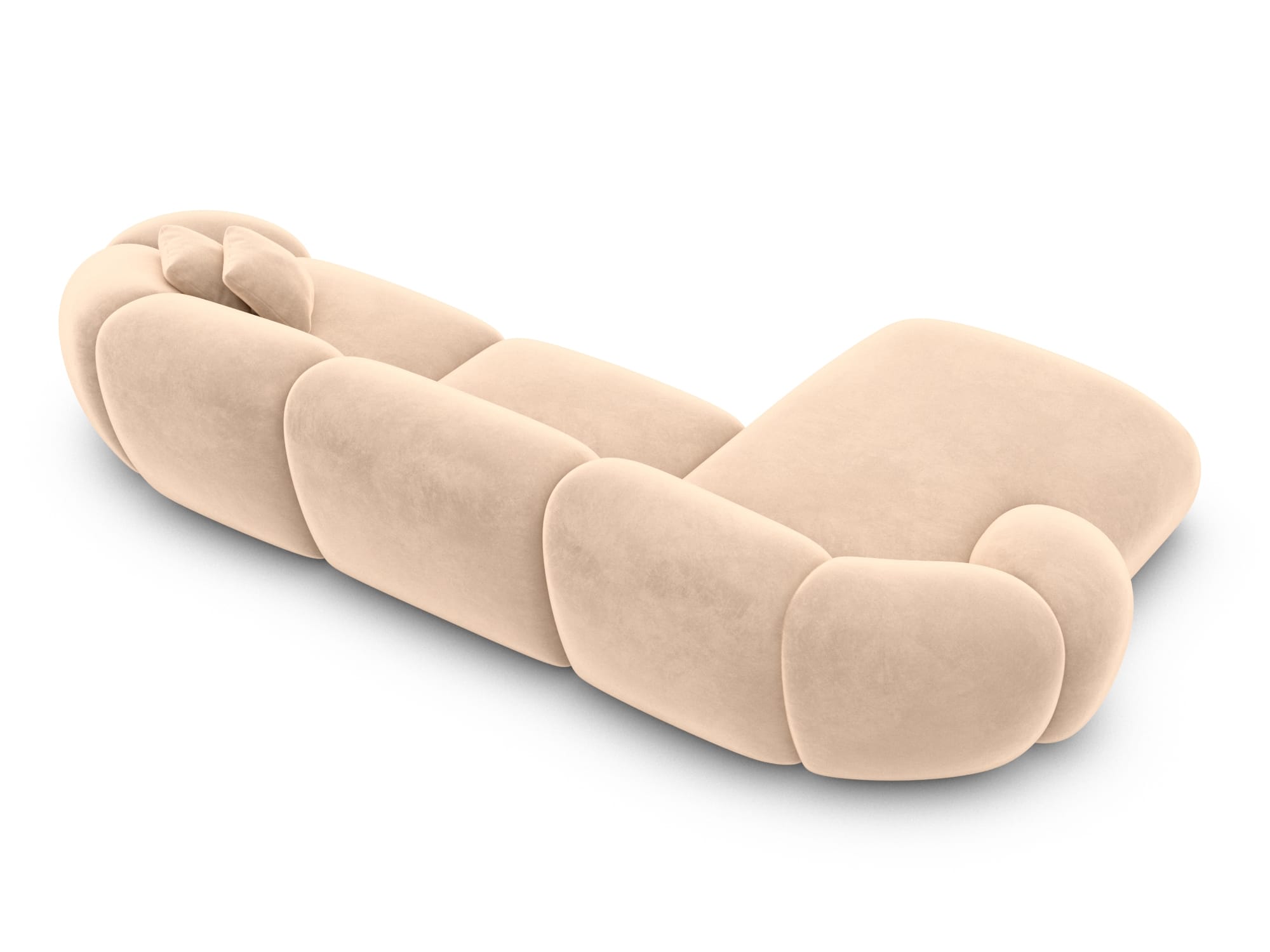 Polster Ecksofa Solverde L Form kurz Beige