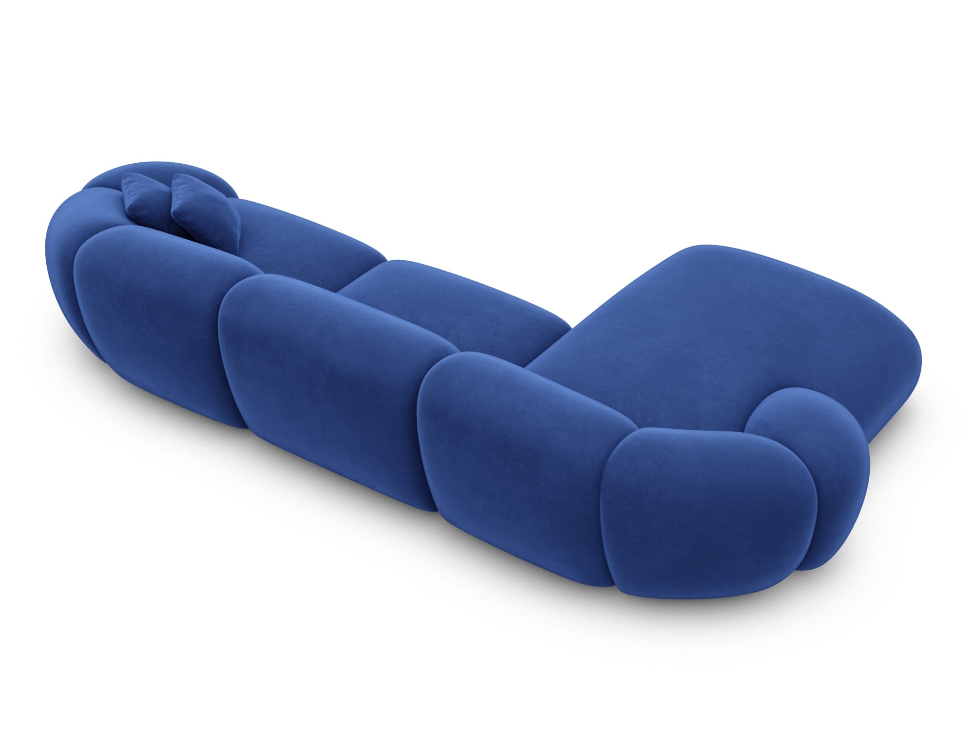 Polster Ecksofa Solverde L Form kurz Dunkelblau