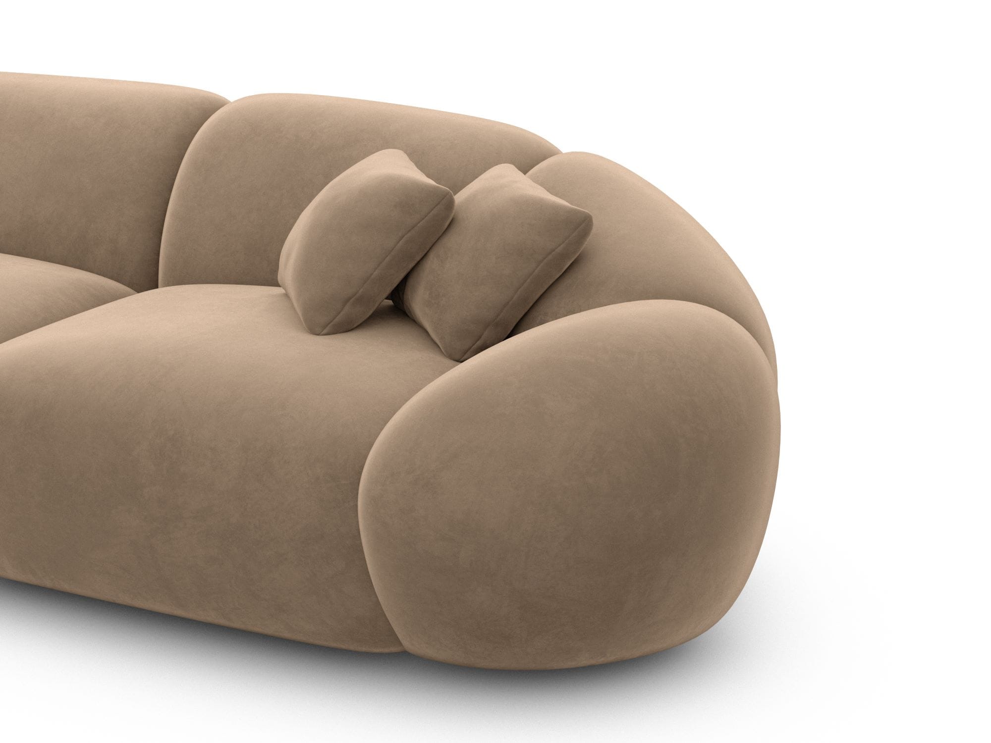 Polster Ecksofa Solverde L Form Braun
