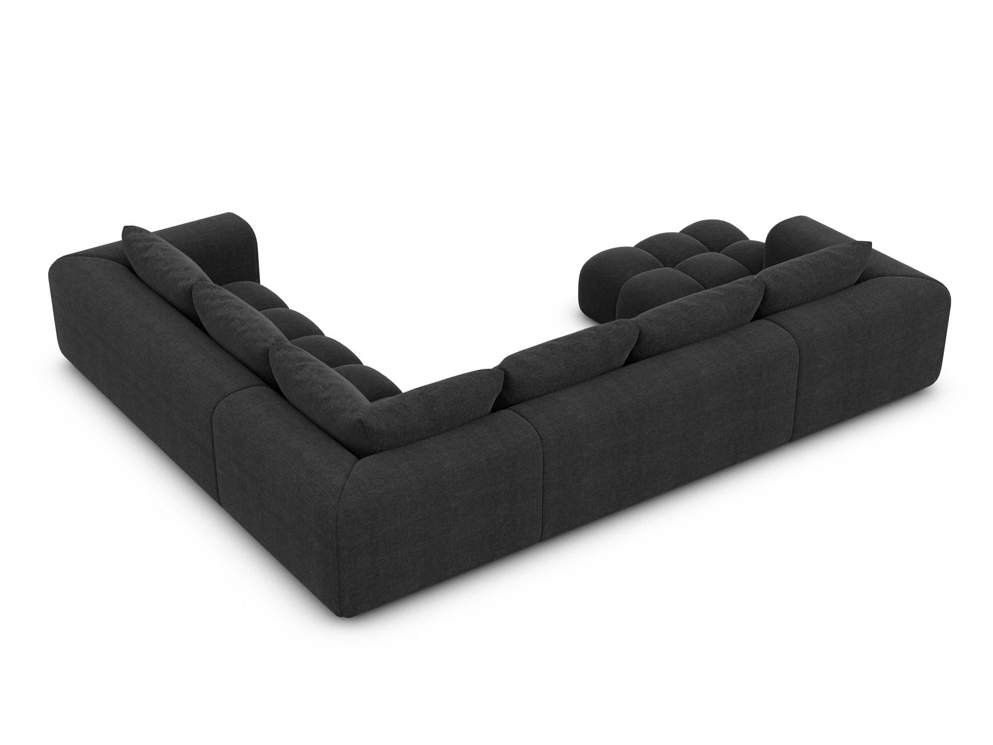 XXL Stoff Wohnlandschaft Casaluna U-Form Schwarz