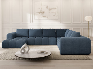 XXL Stoff Wohnlandschaft Casaluna U-Form Dunkelblau