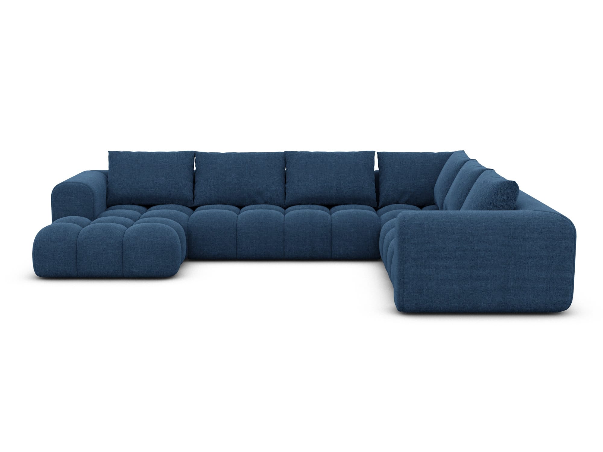 XXL Stoff Wohnlandschaft Casaluna U-Form Dunkelblau