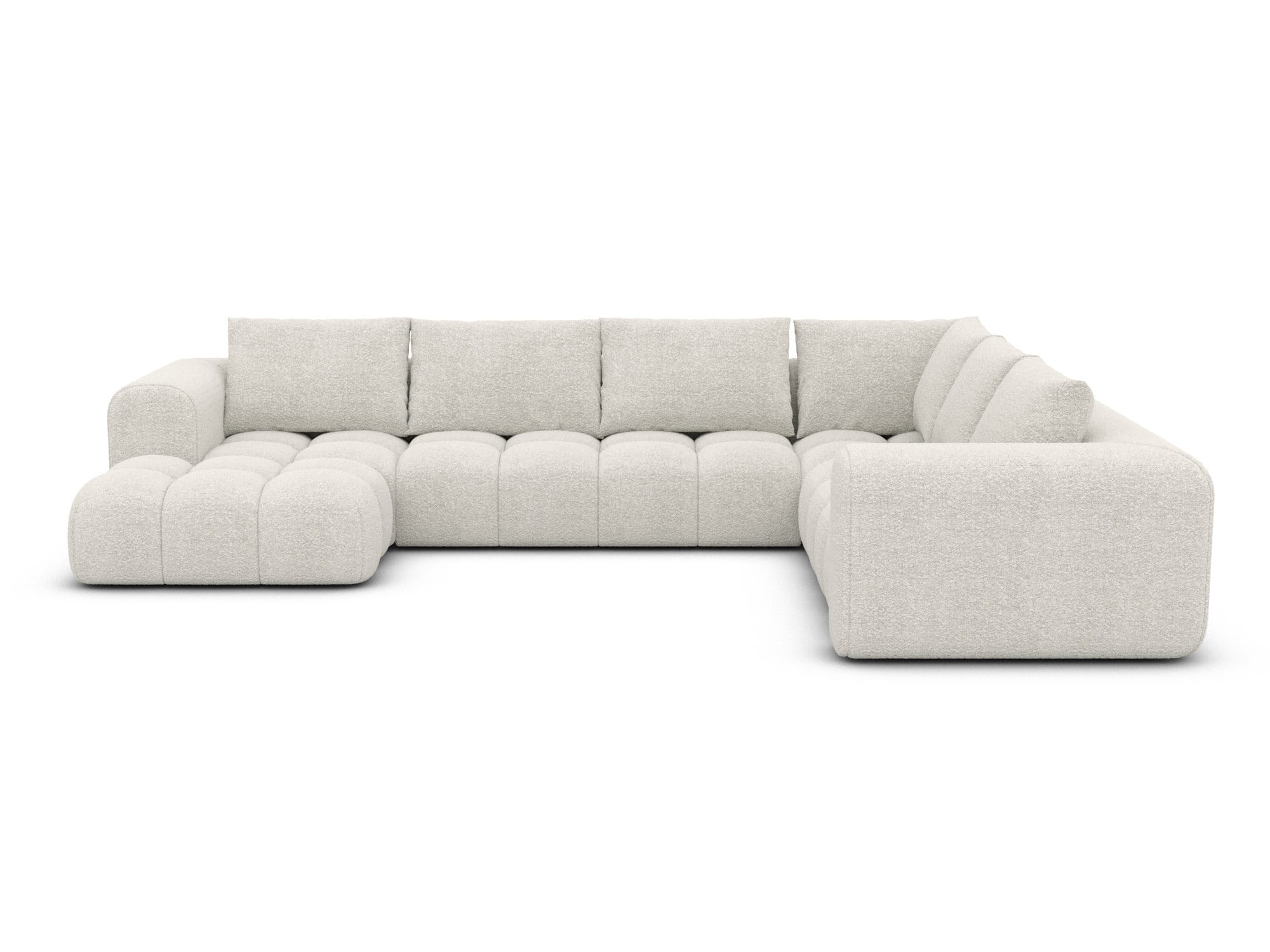 XXL Stoff Wohnlandschaft Casaluna weiß