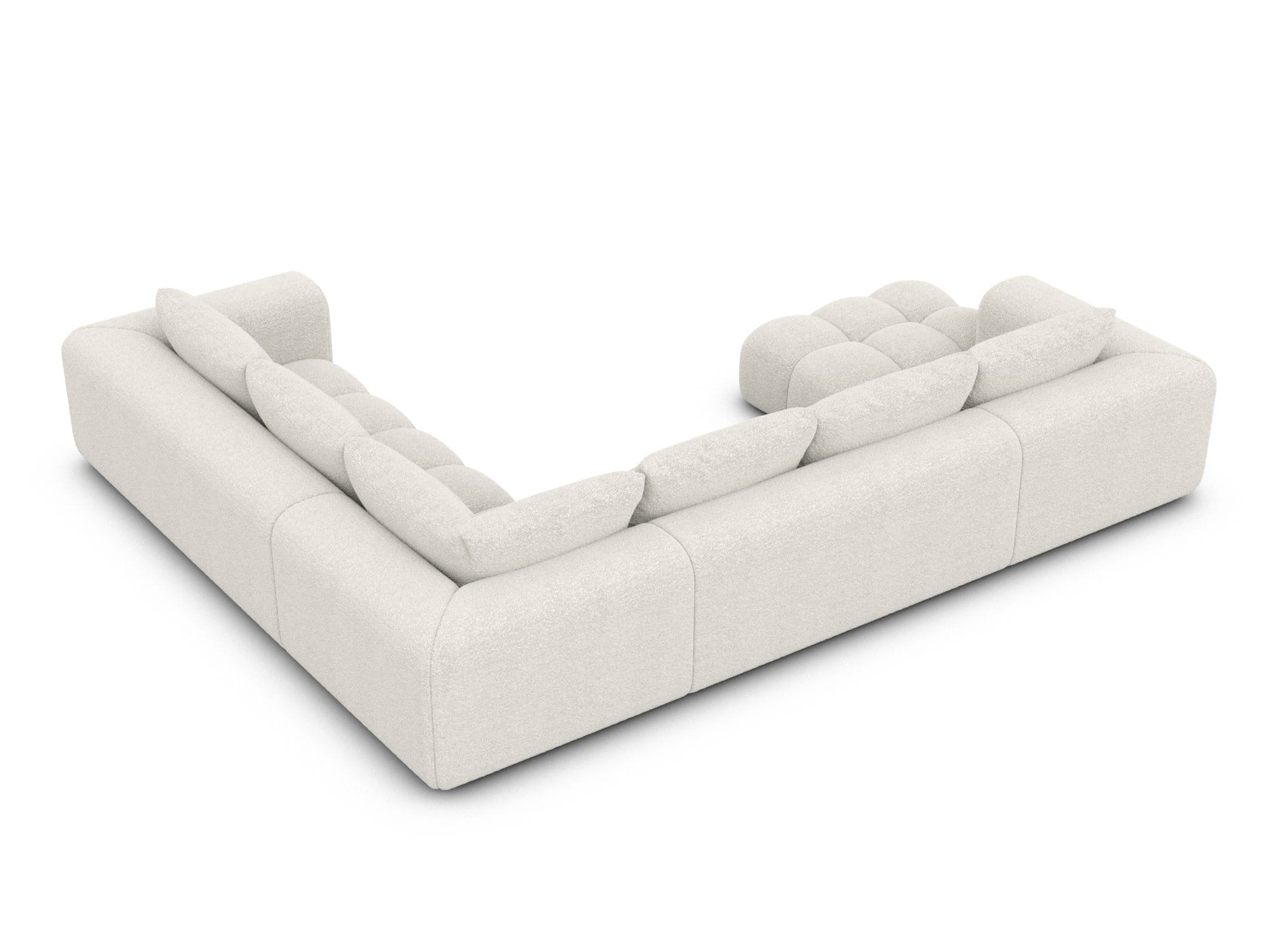 XXL Stoff Wohnlandschaft Casaluna weiß