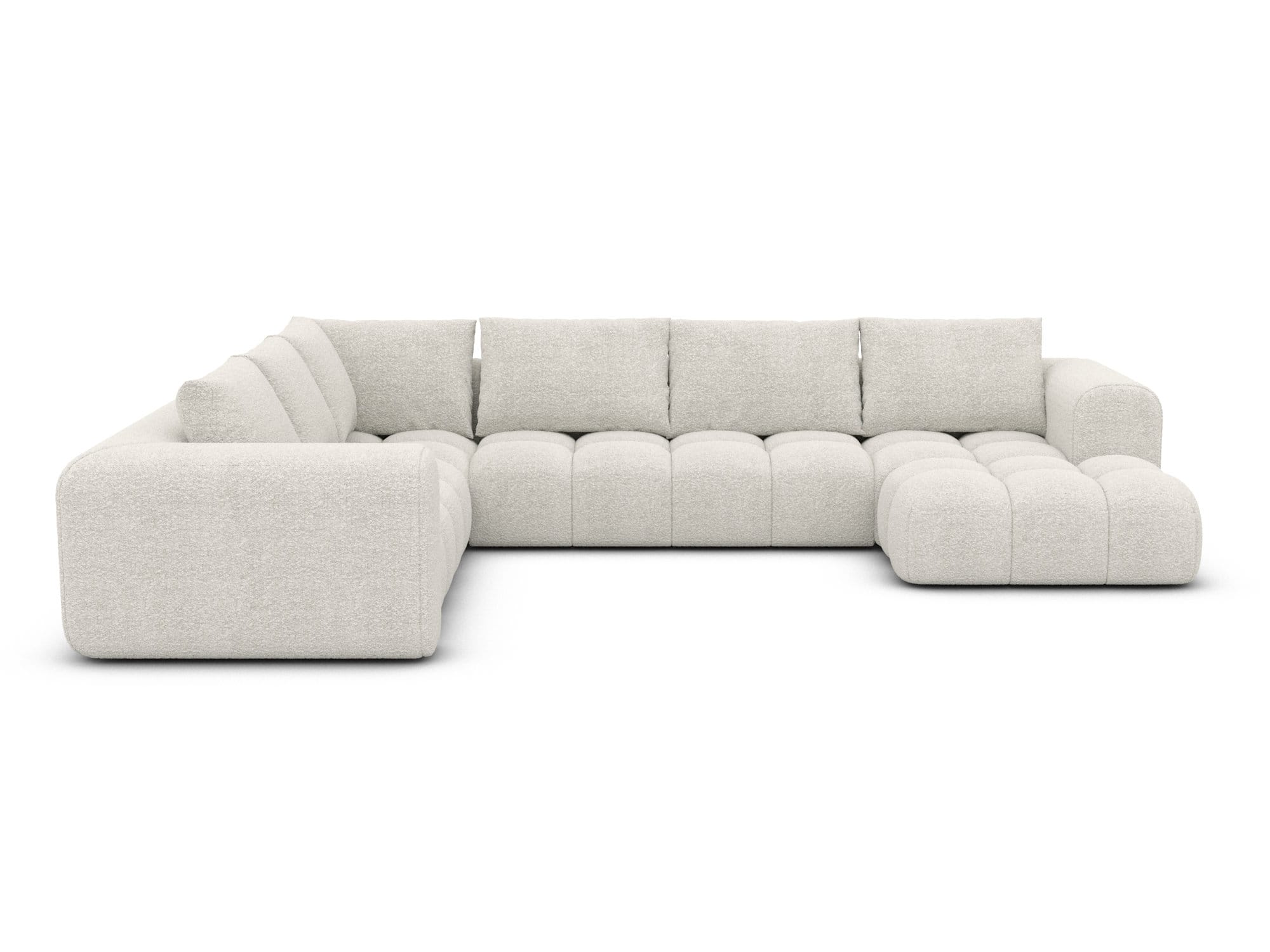 XXL Stoff Wohnlandschaft Casaluna U-Form Weiß